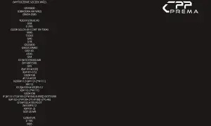 Fragment kodu programu CNC do obróbki skrawaniem. Widoczny jest fragment kodu G-code, zawierający komendy sterujące maszyną.