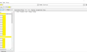 Wyszukiwanie urządzeń po mac adresie w Zenmap. Lista adresów IP 192.168.xx.xx.