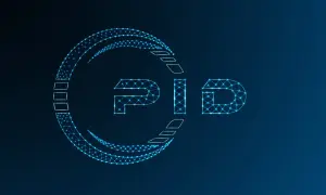 Sieć neuronowa tworzy literę "PID" w neonowym blasku. Co to jest PID? To symbol innowacji.