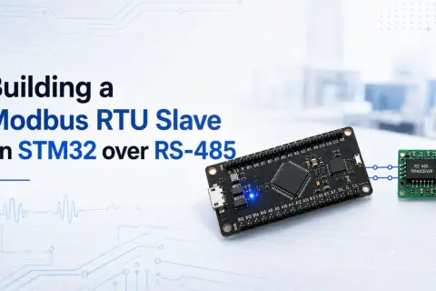 Moduł STM32 z układem RS-485 Transceiver, gotowy do implementacji protokołu Modbus RTU.