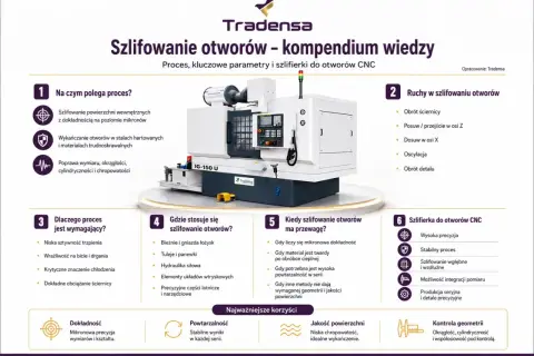 Szlifowanie otworów CNC: precyzja, kontrola geometrii, jakość powierzchni. Kompendium wiedzy o procesie.