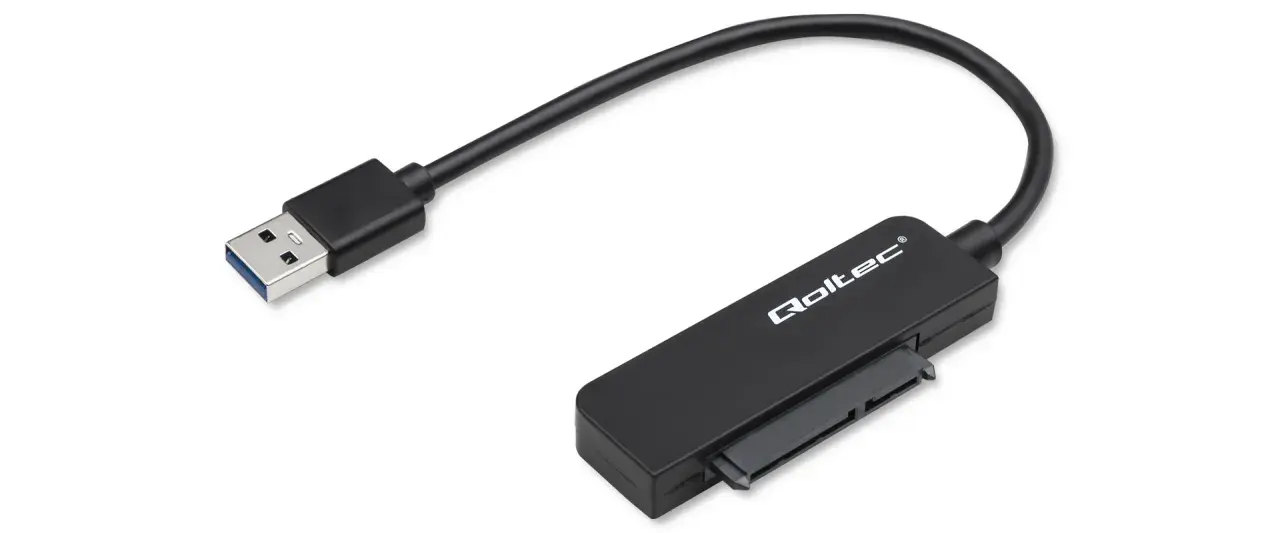 Adapter USB na SATA. Pozwala podłączyć dysk twardy do komputera przez wejście SATA.