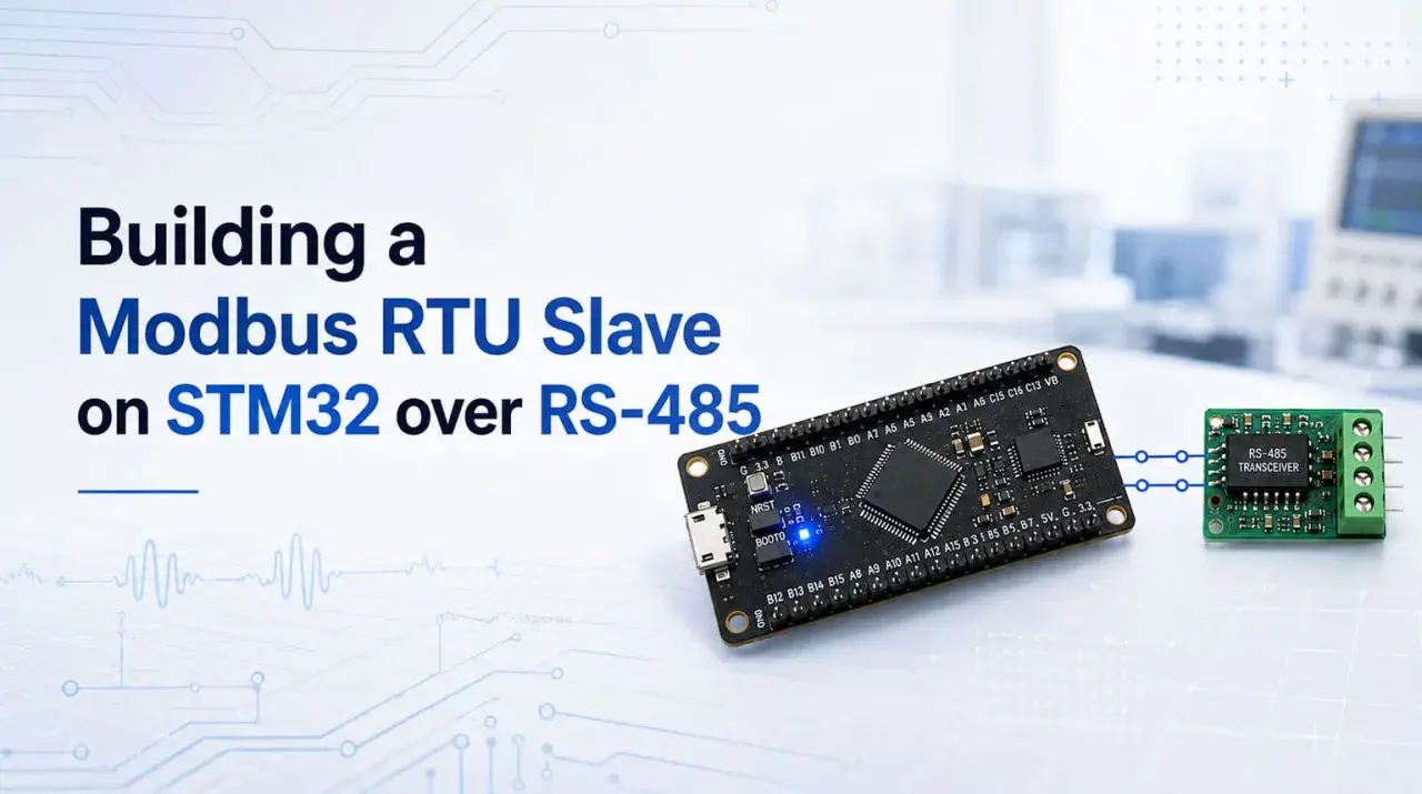 Moduł STM32 z układem RS-485 Transceiver, gotowy do implementacji protokołu Modbus RTU.
