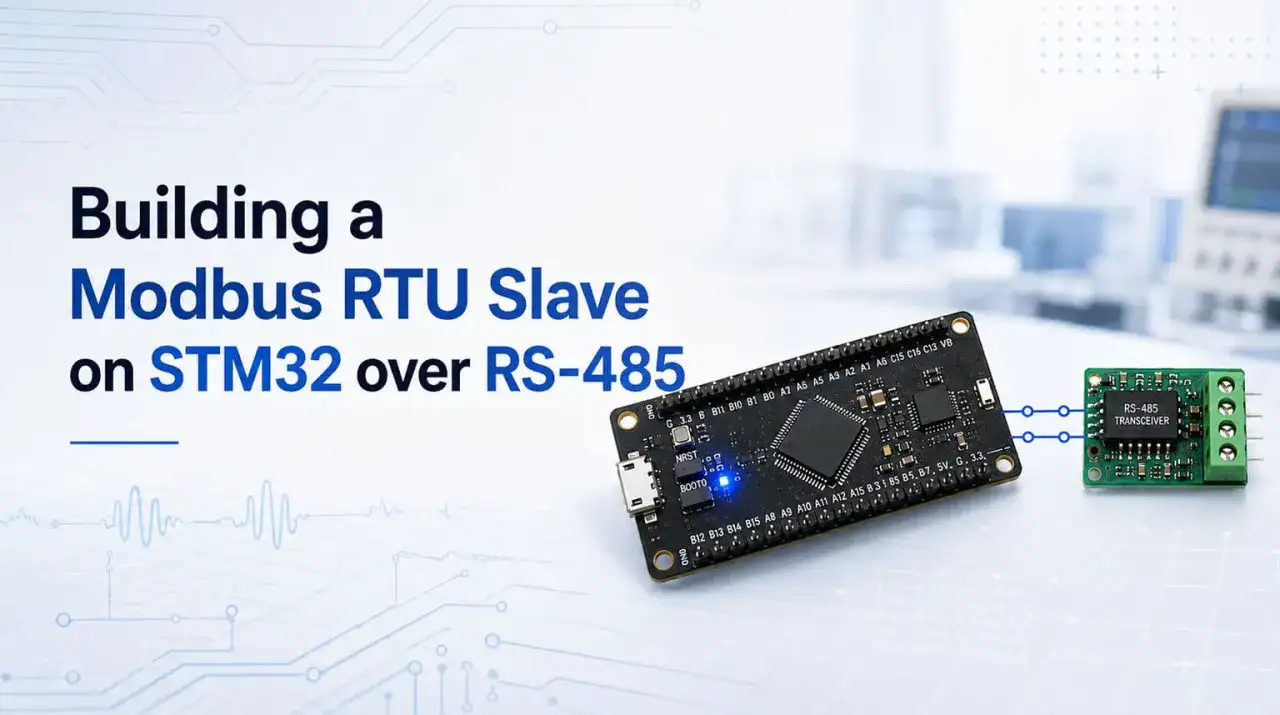 Moduł STM32 z układem RS-485 Transceiver, gotowy do implementacji protokołu Modbus RTU.